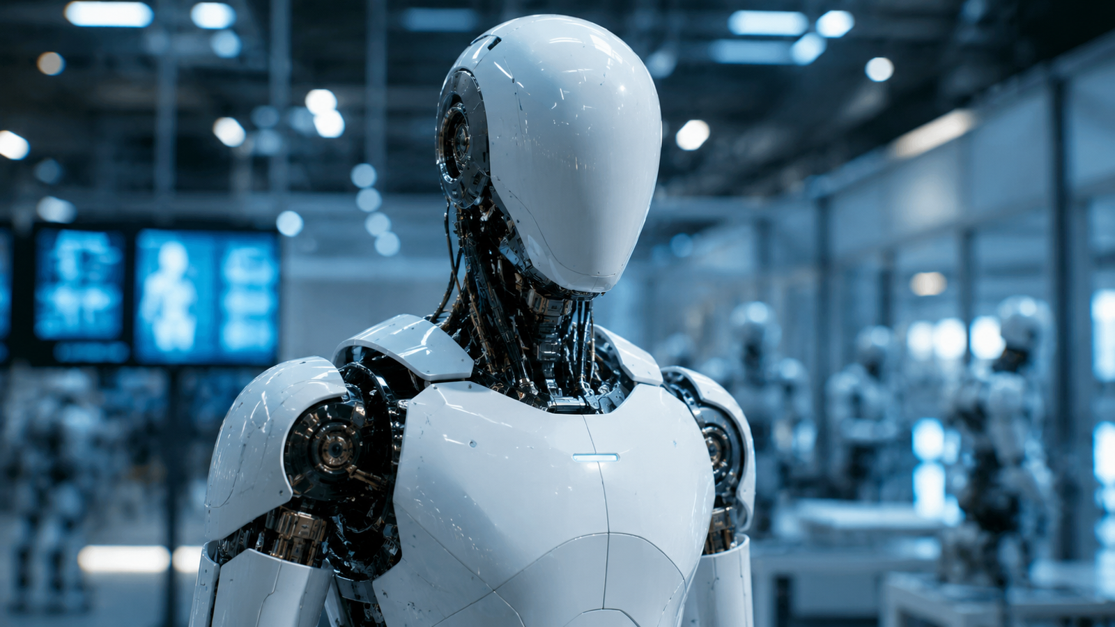 ALT · Humanoid robot torso showcasing advanced multi-modal smart
            skin with sensor nodes